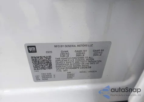 2023 Cadillac Xt4 Awd Sport from USA, damaged, VIN 1GYFZFR49PF193839